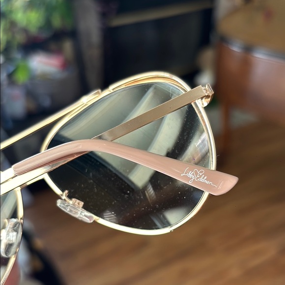 Libby Edelman Golden Aviator Sunglasses - Picture 4 of 6